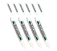 PACKOVE 10pcs Multi-use Permanent Marker Pens for Woodwork and Construction, White Plastic Paint Markers with Smooth Writing, Suitable for Deep Hole Marking and Travel