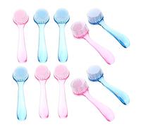 PACKOVE 10pcs Nail Cleaner Brush with Handle Grip Flexible Bristles for Fingernail and Pedicure Cleaning Water Resistant Scrubbing Brush for Men Women Portable and Lightweight for Travel