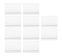 PACKOVE 10pcs Name Display Plate Guest Name Display Stand V-shaped Acrylic Sign Holder with Insertion Slots on Both Sides Long-term Use for Hotels and Restaurants