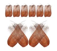 PACKOVE 10pcs Natural Palm Bark Weaving Strips 25cm Wide, Rustic Crafting Sheets for Basket Making and Tiki Decor, Natural Palm Sheath Material for Home Garden Art Supplies