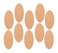 PACKOVE 10pcs Oval Wooden Slice Unfinished Wood Panels Natural Wood Material Suitable for Writing and Home Decoration Craft Supplies for Craft Projects