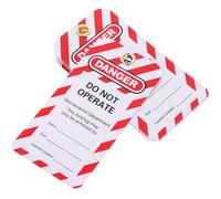 PACKOVE 10pcs PVC Warning Tags Lockout Tagout Labels Do Not Operate Equipment Safety Tags Compliant with Hazardous Warning Requirements Work Efficiency for Industrial Use