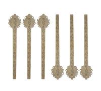 PACKOVE 10pcs Retro Metal Bookmark Rulers with Number and Letter Template, Multifunctional Handwriting and Drawing Tool for Students and Readers, Classic Coffee and Bronze Stationery