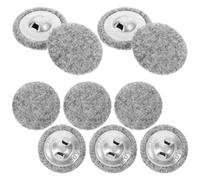PACKOVE 10pcs Round Cloth Covered Sewing Buttons for Clothes, Classic Plush and Metal Material, Suitable for Garment Closure and Knitting, for Sweaters and Coats During Holidays Or Crochet