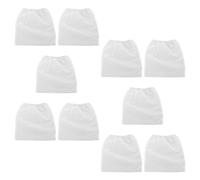 PACKOVE 10pcs White Non-woven Nail Dust Collector Bags with High Efficiency and Simple Installation for Nail Technicians in Salons and Home Use