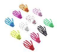 PACKOVE 11pcs Halloween Skeleton Hand Bone Ghost Claw Hairpin Luminous Boys and Girls Creative Hair Clip Decorative Accessory for Party Costume