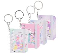 PACKOVE 12 Miniature Notebook Key Fob Hamster Notebook Small Book Keyring Diary Key Ring Bag Pendant Cats Diary for Girls Children, As Shown, 12.00X5.00X1.50CM, Modern