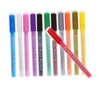 PACKOVE 12 Pcs Nail Art Paint Pens Nail Markers Smooth Ink Flow for Easy Precise Drawing for
