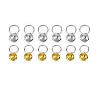 PACKOVE 12 Pcs Pet Small Bells for Collar Golden Silver Jingle Bells Easy Puppy Dog Cat Christmas Party DIY Craft Accessories Petite Pet Sound Alert Charm