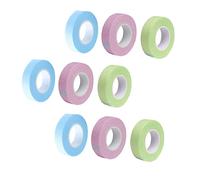 PACKOVE 12 Rolls Eyelash Grafting Tape Adhesive with Breathable for Eyelash Extension Isolation Low Irritation Beauty Salon Patch in Green Pink Blue Easy Peel and Cut Professional Use