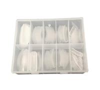 PACKOVE 120pcs Plastic Finger Nail Molds with Scale for False Fingernails and Gel Nail Extension for Professional Finger Care and Salon Use