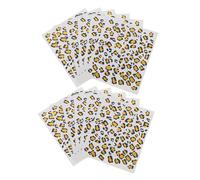 PACKOVE 12pc Leopard Print Temporary Face Tattoos Glitter Fake Tattoo Stickers Body Art Decals for Party Favors Beach Days Casual Style Accessories