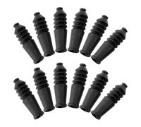 PACKOVE 12pcs Black Rubber Brake Cable Protector Sleeve Set, Angled Brake Dustproof Covers for Mountain Folding Bikes, Brake Line and Clutch Cable Protection Accessories