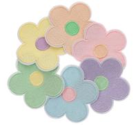 PACKOVE 12pcs Embroidered Flower Patches for Clothes and Jeans, Iron-on and Sew-on Polyester Appliques, for Personal Use and Clothes Shop Decoration