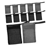 PACKOVE 12pcs Exfoliating Soap Pouches Portable Soap Storage Bags Mesh Foaming Net for Bathing Travel and Easy Cleaning Grey