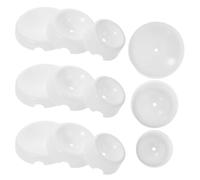 PACKOVE 12Pcs Fondant Flower Drying Tray Plastic with Bottom Center Opening for Wire Adjustment Curved Airflow Rack Suitable for DIY Sugar Flower Craft and Cake Decoration