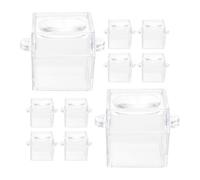 PACKOVE 12pcs Insect Magnifier Boxes 4x4x4cm Insect Collecting Case with Magnifier Lid for Educational Bug Hunt and Mini Beasts Exploration