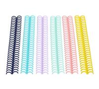 PACKOVE 12pcs Plastic Comb Binding Spines for Sketch Books and Organize Your Works, Resisting Bending and Breakage, Multipurpose Application, Assorted Colour Binding Rings