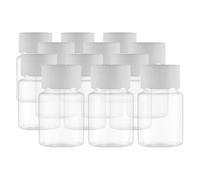 PACKOVE 12pcs Plastic Refillable Bottles 30ml with Reliable Sealing and Easy to Handle Design, for Medication, Pills Storage and Liquid Or Solid Refilling