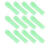PACKOVE 12pcs Reusable Ear Cleaner Covers Ear Scoops Cover Wax Removal Soft Silicone Spoon Sleeves for Teens Adults Family Health Care