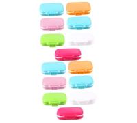 PACKOVE 14 Pcs Portable Medicine Storage Case with Compartments Airtight Seal Pill Organizer for Travel Plastic Holder for Medication Jewelry and Small Items Lightweight and Impact