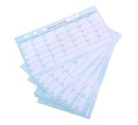 PACKOVE 14 Sheets A6 Weekly Planner Inserts Undated Monthly Calendar Refill with 6-hole Punch for 6-ring Binder, Gradient Pink Desk Organizer Pages for Daily Work and Meal Planning