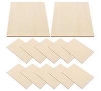 PACKOVE 15pcs Wooden Planks DIY Craft Accessory Can Be Painted Can Be Engraved Khaki Color 150x100x1.5mm Wood Boards for Porch and Windows