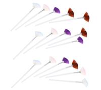 PACKOVE 16pcs Cosmetic Makeup Brush with Soft Synthetic Fibers Fan and Powder Brushes for Highlighting Concealer Setting and Daily Use Includes White Purple and Brown Handles for