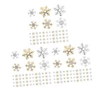 PACKOVE 180pcs Snowflakes Nail Charms for Women Diy Fingernail Charms for Nails Glitter Art Decorations for Manicure