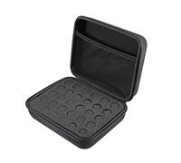 PACKOVE 1pc 12 Eva Hard Shell Essential Oil Storage Bag Slots for Bottles Shockproof Carrying Case with Strong Zipper Water Resistant Protection for Aromatherapy Essentials Black