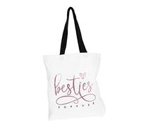 PACKOVE 1pc Canvas Bridesmaid Bag White Storage Pouch for Weddings Versatile Handheld Canvas Bag for Bride and Bridal Party