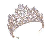 PACKOVE 1pc Luxurious Baroque Style Bridal Crown with Rhinestone Inlay Elegant Headdress for Weddings Cosplay and Photography Stunning Vintage Alloy Design for Brides and Special Occasions