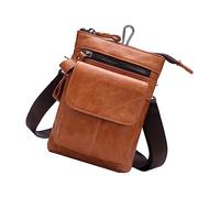PACKOVE 1pc Men Casual Crossbody Bag Multifunctional Zipper Pouch for Outdoor Travel Business and Daily Use Stylish Design Ample Space for Essentials Brown
