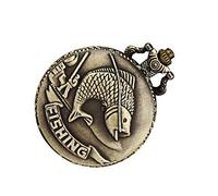 PACKOVE 1pc Relief Carp Quartz Pocket Watch Vintage Creative Embossment for and Fashion Accessories Battery Operated and Resistant