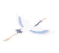 PACKOVE 1pcs Clothing Patch Embroidered Appliques National Style Crane Shape Polyester Sew on Patch Supple and Comfortable Practical DIY Decoration for Bags and Shoes in Shopping Mall