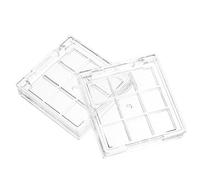 PACKOVE 1set Transparent DIY Empty Blush Box Compact Cosmetics Container for Travel Present for Women for Eyeshadow Blush Foundation and More 2pcs