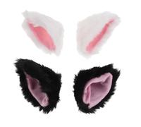 PACKOVE 2 Pairs Cute Fox Cat Ears Hair Barrettes Clips Plush Accessories for Women Cosplay Halloween Party Daily Wear Versatile Comfortable Hair Pins for Adorable Looks