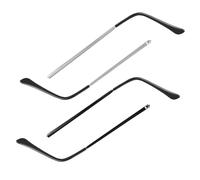 PACKOVE 2 Pairs Metal Glasses Legs Replacement Black Silver for Eyeglasses Easy to Install Comfortable Durable Eyeglass Temple Arms Versatile Replacement Parts
