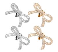 PACKOVE 2 Pairs Shoe Clips Set Detachable Rhinestone Shoe Clips Elegant Alloy Metal Sparkling Rhinestones Mix and Match Party Accessories for Pumps 2.36x1.57x0.39in