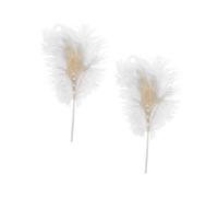 PACKOVE 2 Pcs Delicate Cake Topper Cake Inserting Decor Feather Material Creative Pretty Design Easy to Insert Birthday Baking Decoration for Deserts Cupcakes