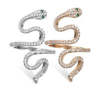 PACKOVE 2 Pcs Snake Rings Set for Women and Men Adjustable Animal Unique Vintage Style for Teen Girls and Lovers for Occasion