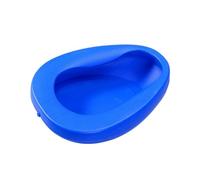 PACKOVE 2 Pcs Thickened Plastic Bed Pan for Elderly Care Blue Elder Bedpan for Men and Women Portable Toilet Aid for Bedridden Patients at Home and Hospital