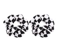 PACKOVE 2 Pcs Womens Scrunchies, Checkerboard Pattern Elastic Hair Ties, Chiffon Hairbands for Women, 12cm