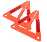 PACKOVE 2 Sets Car Safety Warning Triangle Signs with Reflective Warning Effect and Lightweight Plastic Design for Roadside Assistance and Maintenance Vehicles