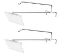 PACKOVE 2 Sets Silver Stainless Steel Pegboard Hooks with Smooth and Mellow Finish, Heavy Duty Shop Display Hooks for Supermarket Shelves and Craft Shows, Simple Design, Not Easy to Fade