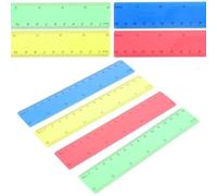 PACKOVE 20pcs Assorted Colour Plastic Rulers for Students and Kids, Portable and Lightweight Measuring Tools Suitable as Or Bookmarks for School Or Home Use Random Color