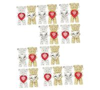 PACKOVE 20pcs Bear Nail Charms DIY Manicure Decorations Sparkling Rhinestones Heart Shaped Nail Art Gems for Various Occasions