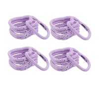 PACKOVE 20pcs Cat Shaped Zinc Alloy Keychain with Open Spring Ring Corrosion Resistant Keyring Buckles for Backpacks Handbags DIY Accessories in Light Purple