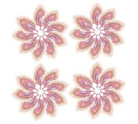 PACKOVE 20pcs Embroidered Peacock Plume Patches for Sewing and Clothing Accessories, Multi-Function Cloth DIY Decorative Coat and Hat Patches Ethnic Style and Finely Detailed Design