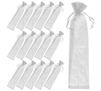 PACKOVE 20pcs Fan Storage Pouches Drawstring Candy Bags Portable Easy to Carry Organza Bags for Christmas Theme Parties Wrapping and Party Favors